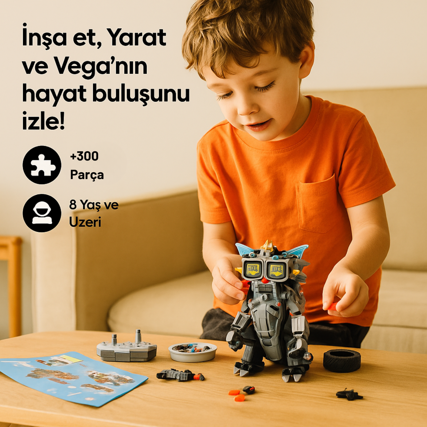 Vega Robot - 3'ü 1 Arada Stem Robot Kiti